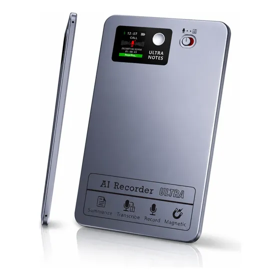 Boyi Gravador De Voz Ia Ultrafino Magnético 64gb