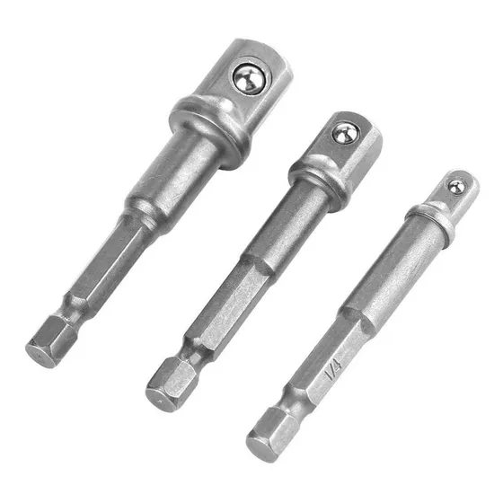 Adaptador Extensión Dados Atornillador 1/4 3/8 1/2