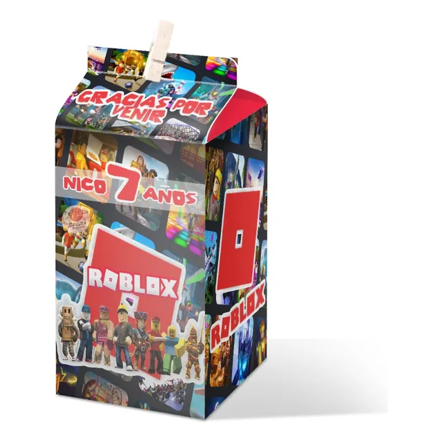 Roblox Cajas Souvenirs 20x9cm X10 Personalizadas
