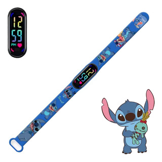 Relógio Digital Infantil Led À Prova D'água - Stitch/ Azul Relógio Digital Infantil Led À Prova D'água - Stitch/ Azul