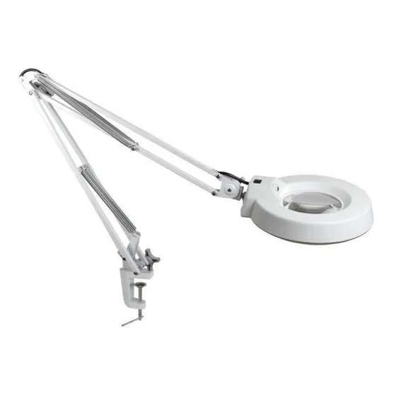 Lampara Brazo Extensible Lupa Base Para Fijar En Mesa Yx160