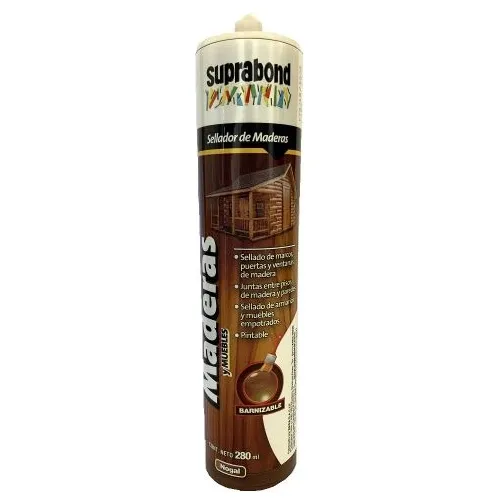 Sellador Acrilico Grietas Y Juntas Suprabond Nogal  6x280