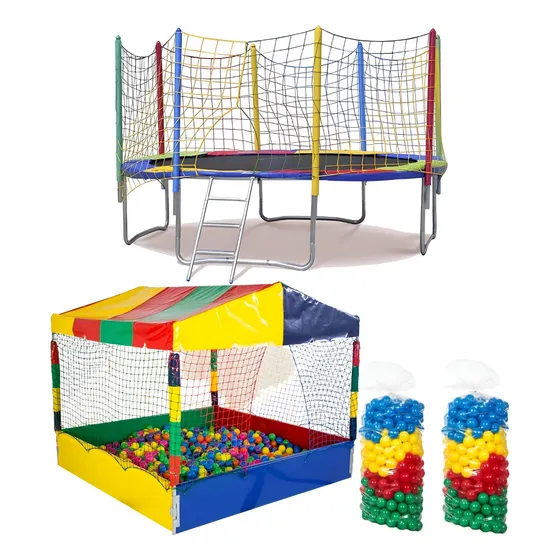Cama Elástica 3,05m Premium + Piscina 1,50m C/ 1000 Bolinhas