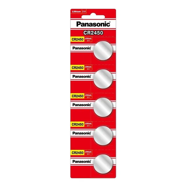Pila Panasonic Litio Cr2450 Tira Con 5 Piezas