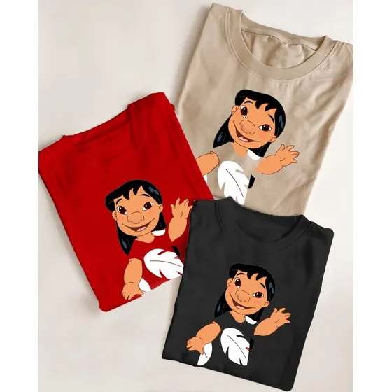 Franelas Camisas Lilo Y Stitch Algodón