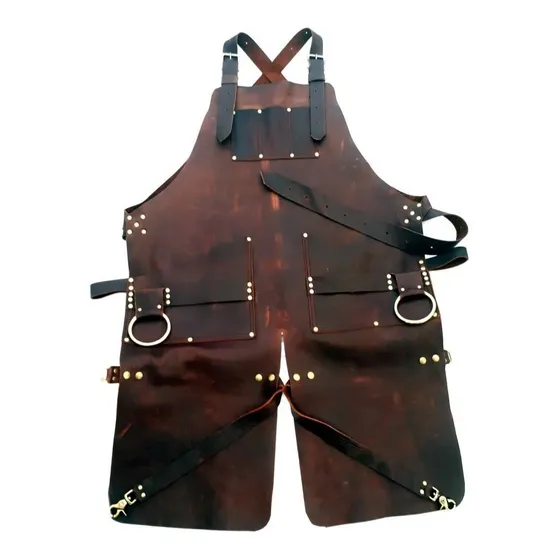 Delantal De Cuero Chef Parrillero Unisex 