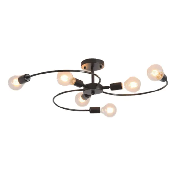 Lampara Colgante Decorativa De 6 Bombillos Rosca E27 Espiral