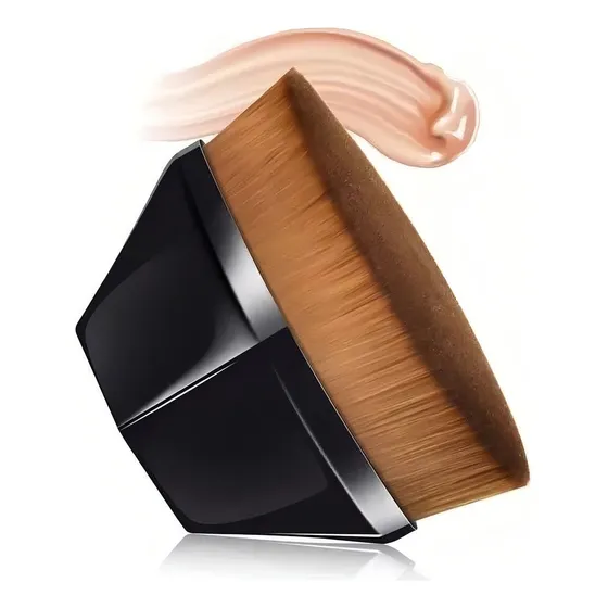 Brocha Para Base Viral Tiktok Kabuki Maquillaje Tendencia Color Negro