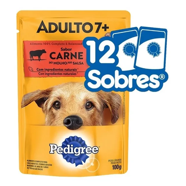 Sachet Pedigree Senior Carne 100gr - Pack 12 Un