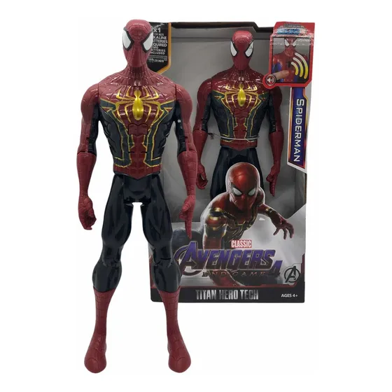 Muñeco Avenger Spiderman Hombre Araña 30cm Luz Y Sonido