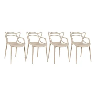 Kit Cadeira Masters Allegra Loft7 Design Moderno ErgonĂŽmica EmpilhĂĄvel Resistente Cozinha Sala Kit Cadeira Masters Allegra Loft7 Design Moderno ErgonĂŽmica EmpilhĂĄvel Resistente Cozinha Sala