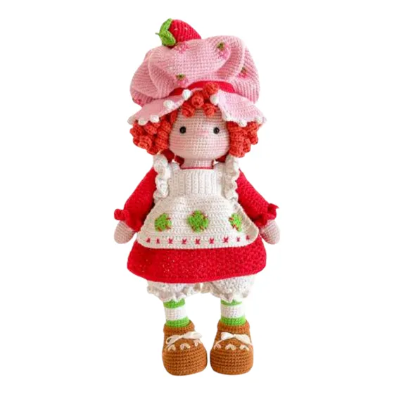 Patrón Para Tejer Muñeca Frutillas Amigurumi