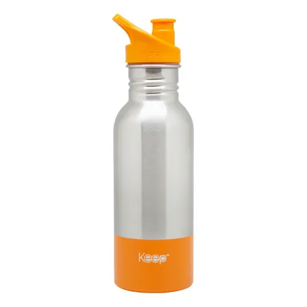 Botella Metalica 600 Ml Keep Naranjo