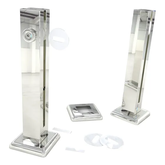 Coluna Torre Aço Inox 304 P/guarda Corpo 30cm Pronta Entrega