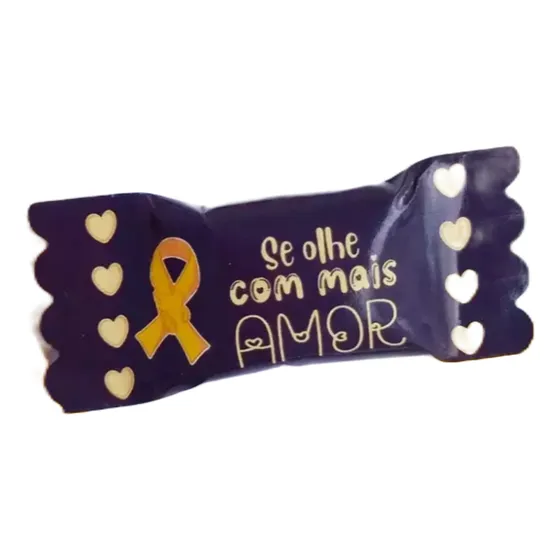 100 Balas/chicletes Personalizadas Setembro Amarelo