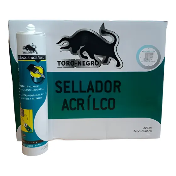 Silicona Sellador Acrílico Pintable Blanco Caja 24 Unid