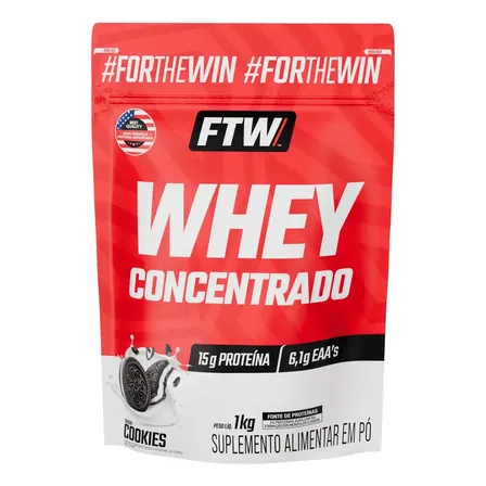 Whey Concentrado Refil 1kg Sabor Cookies - Ftw Biscoitos