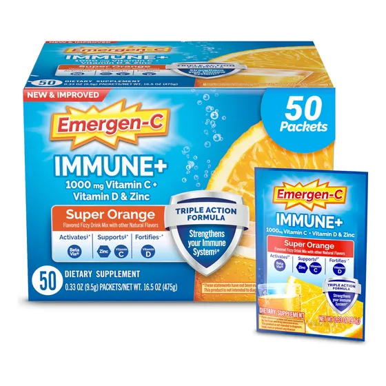 Suplemento Emergen-c Immune+ Triple Action 50 Paquetes De Po