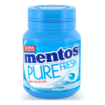 Goma De Mascar Pure Fresh Mint Mentos 56g Goma De Mascar Pure Fresh Mint Mentos 56g