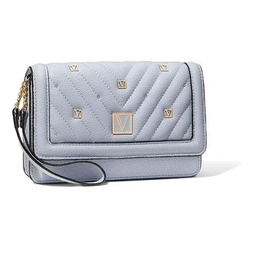 Clutch Billeteras Celeste Con Dorado Victoria´s Secret