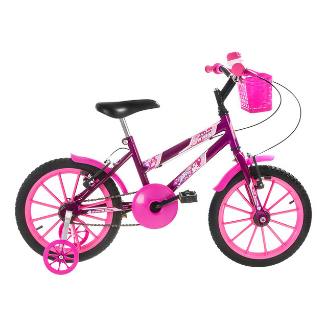 Bicicleta Aro 16 Ultra Bikes Kids Feminina Infantil Cor Lilás/rosa Bicicleta Aro 16 Ultra Bikes Kids Feminina Infantil Cor Lilás/rosa