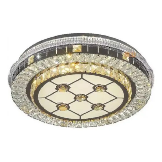 Lámpara Plafon De Techo Cristal Super Elegante Modelo Opus. Estructura Negro