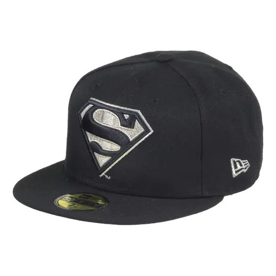 Superman Metallic 59fifty Base, Negro Gorra