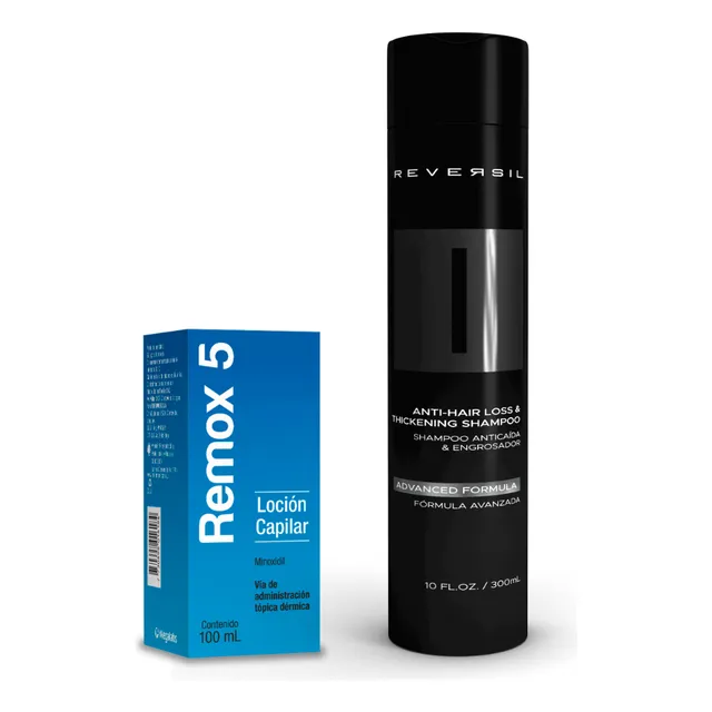 Remox 5 Minoxidil + Reversil® Shampoo Anti Caída | Kit Promo