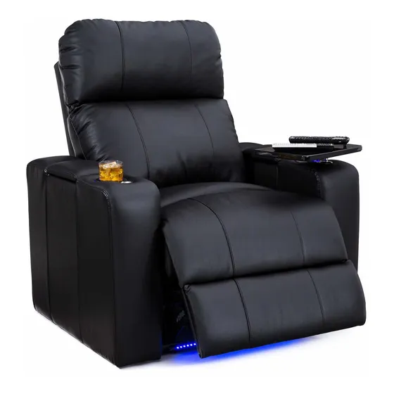 Asiento Cine Casa - Capacidad 400 Libra Cuero Grano Superior