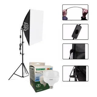 Kit Soft Box 50x70cm EstĂșdio Luz Continua Soquete E27 Foto Kit Soft Box 50x70cm EstĂșdio Luz Continua Soquete E27 Foto