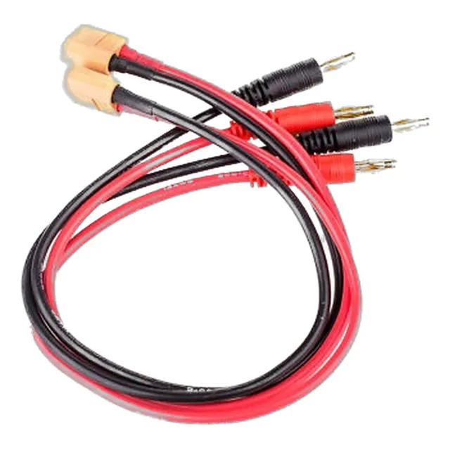 2pcs 14awg Xt60 Macho 4mm Banana Conector Enchufe Adaptador 