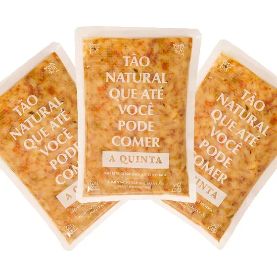 Kit 3 Ração Alimento Natural A Quinta Menu Das Estações 300g