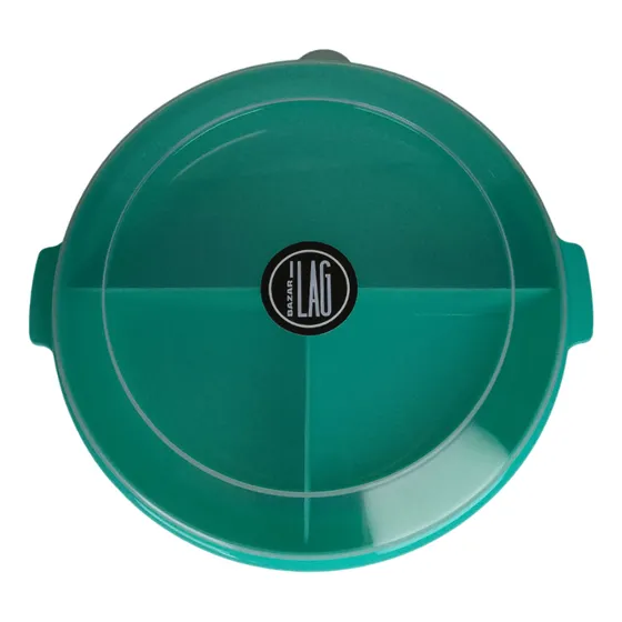 Plato Tupper 3 Divisiones C Tapa Apto Microondas Lag Bazar