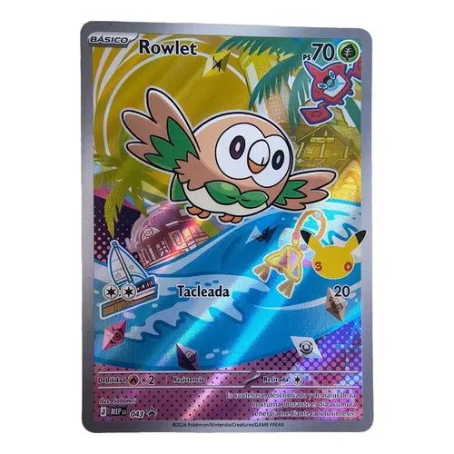 Carta Pokémon Rowlet 043 Tcg Promo 30th Aniversario Rare | Meses