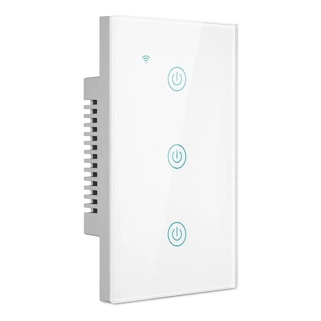 Interruptor De Luz Smart Wifi Táctil 3 Switch - Blanco