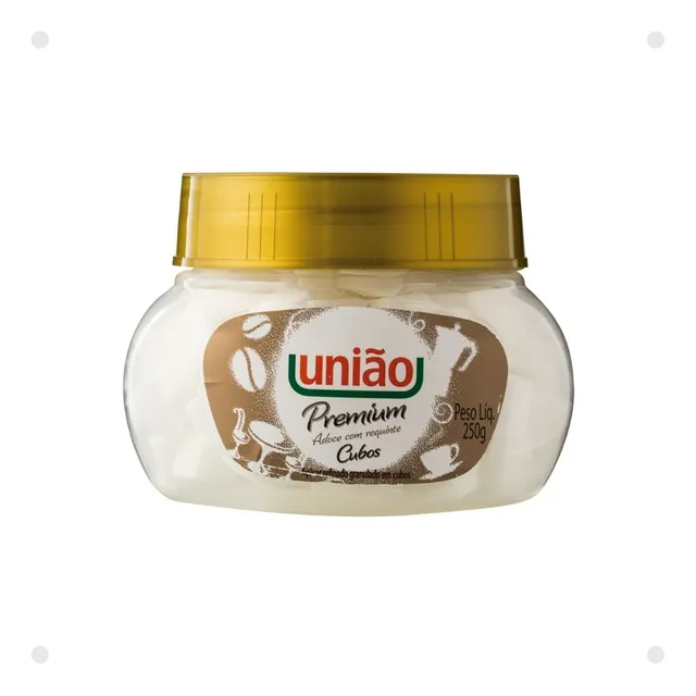 Açúcar União Refinado Granulado Em Cubos Pote 250g