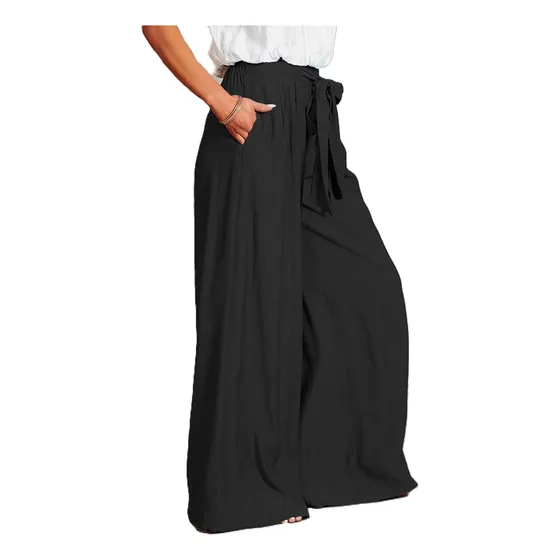 Pantalon Palazzo Ancho Vestir Elegante Dama Mujer Top