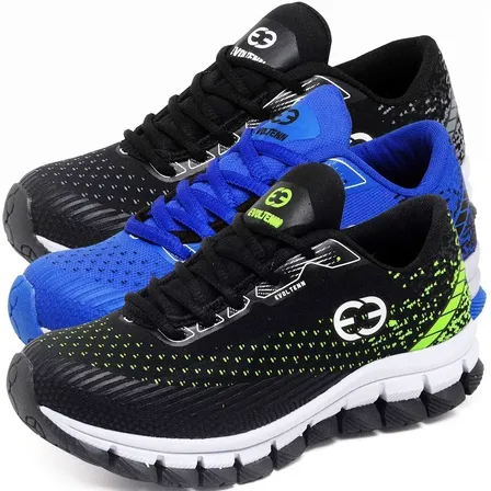 Combo 3 Tênis Infantil Menino Dia A Dia Cadarço Tradicional Azul/ Preto/ Verde 34 Br