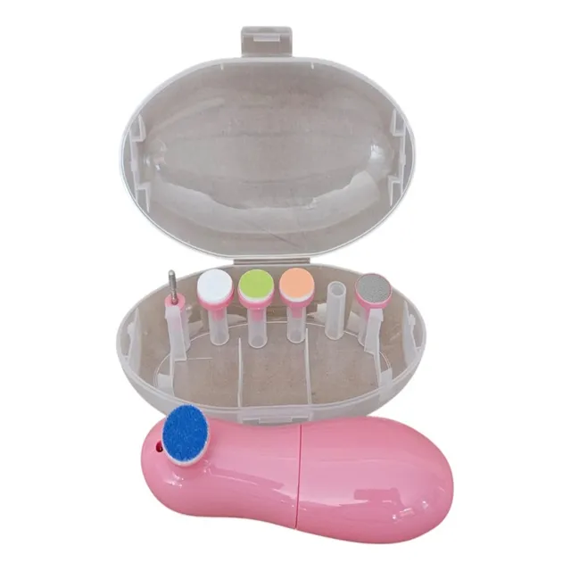 Lima De Uñas Eléctrica Para Bebés 6 En 1 Rosado
