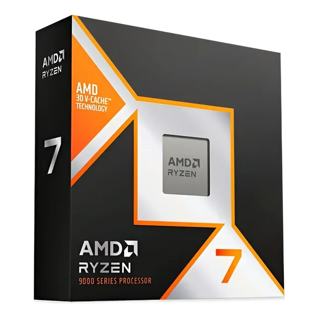 Processador AMD Ryzen 7 9800X3D, 4.7GHz (5.2GHz Max Turbo), Cache 8MB, 8 Núcleos, 16 Threads, AM5 - 100-100001084WOF