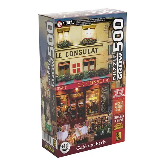 Puzzle 500 Peças Café Em Paris Grow