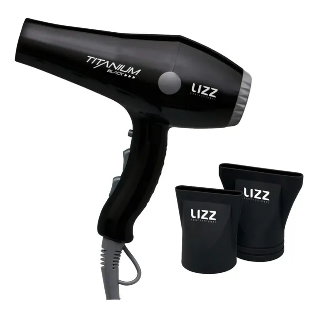 Secador Cabelo - Lizz Professional 2400w Titanium Black 220v