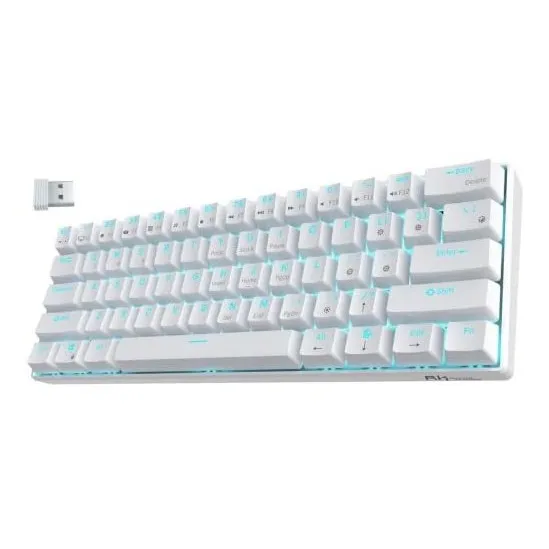 Teclado Mecanico Royal Kludge Rk61 61 Blanco Cherry Mx Red