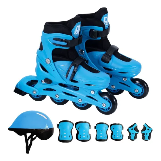 Patins Inline Menino C/kit De Proteção Varios Tamahos