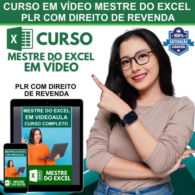 Curso Mestre Do Excel Em Vídeo + Plr  Direito De Revenda.