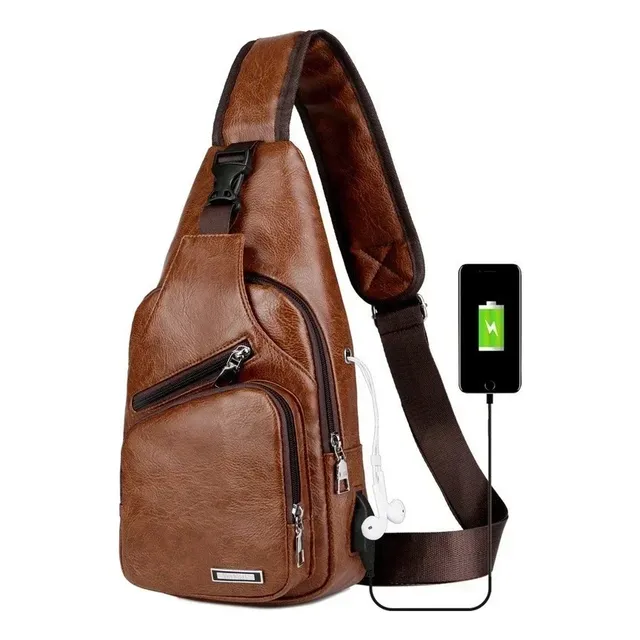 Morral  Para Hombre Bolso De Mano Con Carga Usb Importado 