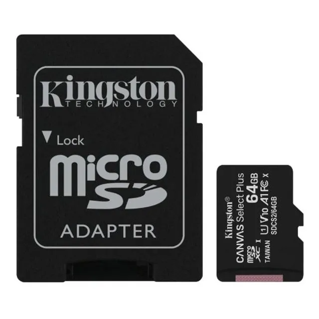 Memoria Micro Sd 64 Gb Clase 10+adaptador, Canvas Select Plu