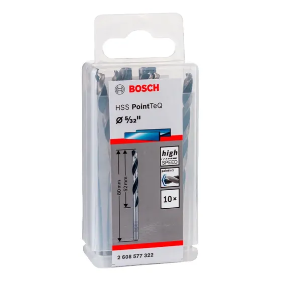 Paquete con 10 Brocas 2608577322 Para Metal Pointteq 5/32 De Bosch