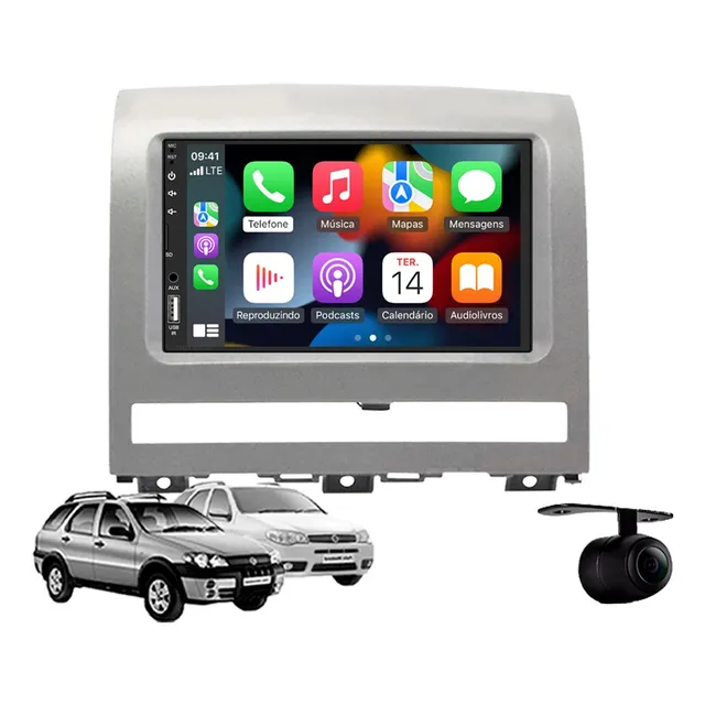 Central Multimidia Apple Carplay Fiat Palio Weekd Adv 2008 P