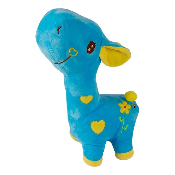 Peluche Jirafa Celeste 45 Cm. De Altura